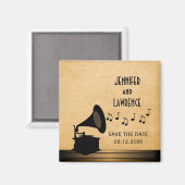Ebony  Gramophone Save the Date Magnet (Voorkant / Achterkant)