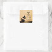 Ebony  Gramophone Save the Date Stickers (Tas)