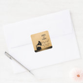 Ebony  Gramophone Save the Date Stickers (Envelop)