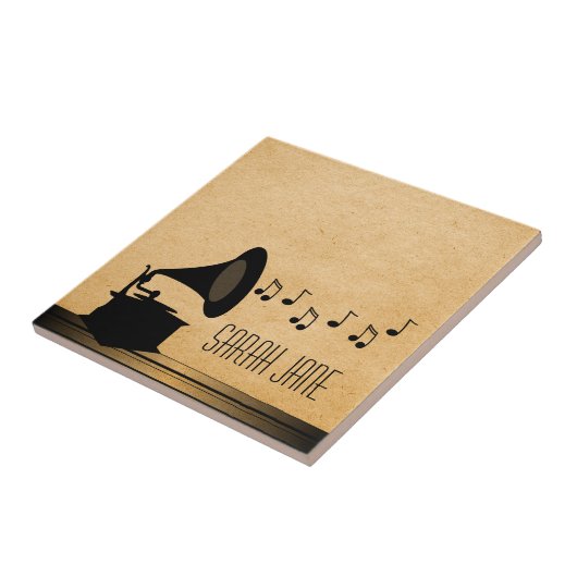 Ebony  Gramophone Tegel Tegeltje (Zijkant)