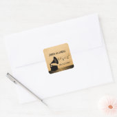 Ebony  Gramophone Wedding Stickers (Envelop)