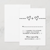 Ebony Heart Equation Response Kaart (Voorkant / Achterkant)