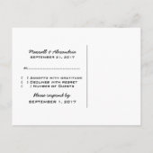 Ebony Heart Equation RSVP Briefkaart (Achterkant)