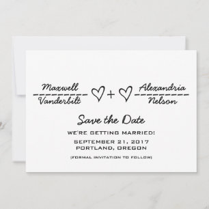 Ebony Heart vergelijking sparen de Datum uitnodige Kaart