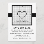 Ebony Heart Wiskunde Graph Save the Date Invite<br><div class="desc">Een paar wiskunde nerds in liefde zou het gemakkelijk vinden om te berekenen dat dit sparen de datum de voor de hand liggende oplossing zou zijn om hun bruiloft aan te kondigen. Quirky en vol van nerdy charm is deze unieke Grafiek van de Wiskunde van het Hart sparen de Aankondiging...</div>