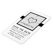 Ebony Heart Wiskunde Graph Save the Date Magnet Magneet (Linkerzijde)