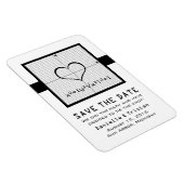 Ebony Heart Wiskunde Graph Save the Date Magnet Magneet (Rechterzijde)