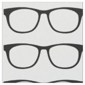 Ebony Hipster Geek Glasses Fabric Stof (Close Up)