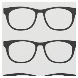 Ebony Hipster Geek Glasses Fabric Stof