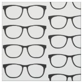 Ebony Hipster Geek Glasses Fabric Stof (Swatch)