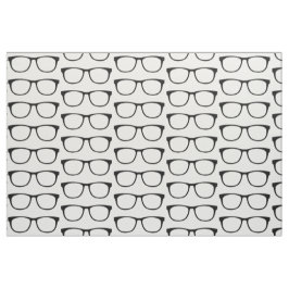 Ebony Hipster Geek Glasses Fabric Stof