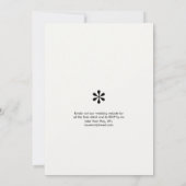 Ebony & Ivoor | Chic minimale bruiloft Kaart (Achterkant)