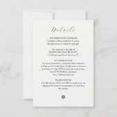 Ebony & Ivoor | Chic QR Code Wedding Details RSVP Kaartje (Voorkant)