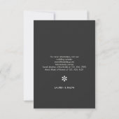 Ebony & Ivoor | Chic QR Code Wedding Details RSVP Kaartje (Achterkant)