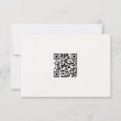 Ebony & Ivoor | Chic QR Code Wedding RSVP Kaartje (Achterkant)