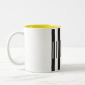 Ebony Ivory - Geel Tweekleurige Koffiemok (Links)