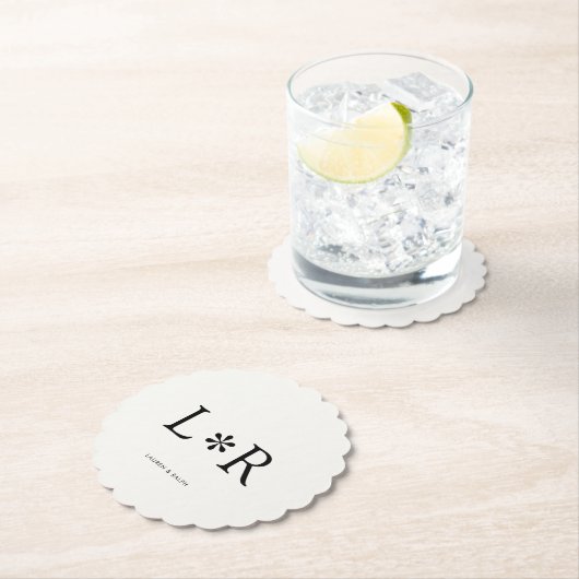 Ebony & Ivory Simple Chic Couple Kartonnen Onderzetters (Insitu)