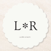 Ebony & Ivory Simple Chic Couple Kartonnen Onderzetters (Voorkant)