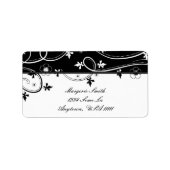 Ebony Leaf Blooms Address Label (Voorkant)