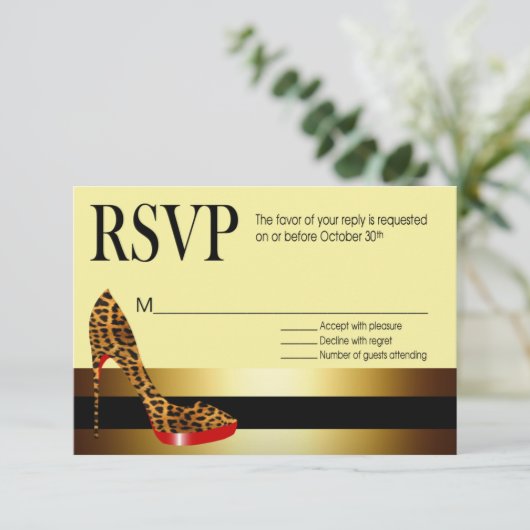 Ebony Leopard Stiletto Stripes RSVP (Staand voorkant)