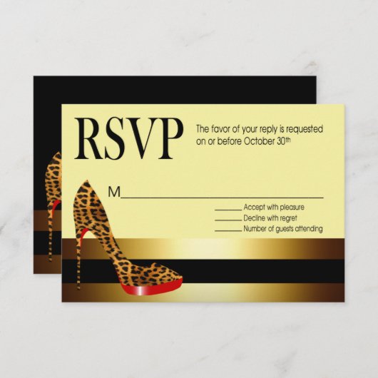 Ebony Leopard Stiletto Stripes RSVP (Voorkant / Achterkant)