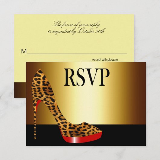 Ebony Leopard Stiletto Stripes RSVP (Voorkant / Achterkant)