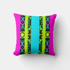 Ebony Lime Modern Afrikaans Zwart & Groen Geometri Kussen