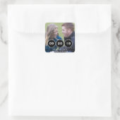 Ebony Moderne Circles Foto slaat de Stickers Datum (Tas)