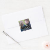 Ebony Moderne Circles Foto slaat de Stickers Datum (Envelop)