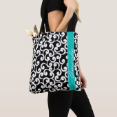 Ebony Monogrammed Elements Print Tote Bag (Dichtbij)