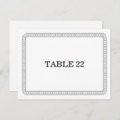 Ebony omcirkeld Briefkaart met gerangschikt tabeln (Voorkant / Achterkant)