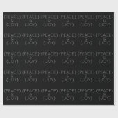 Ebony Peace and Joy Wrapping Paper Cadeaupapier (Vlak)