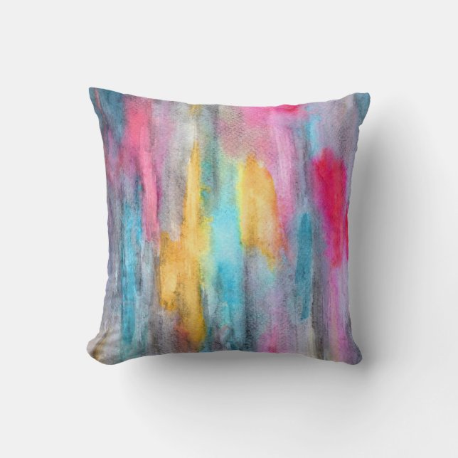 Ebony Rainbow Roze Pillow Kussen (Voorkant)