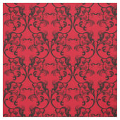 Ebony Red Parisian Damask Pattern Fabric Stof (Swatch)