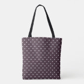 Ebony Roos en witte stippen Tote Bag (Achterkant)