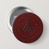 Ebony Ruby Celtic Zodiac Button (Voorkant /achterkant)
