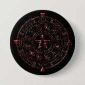 Ebony Ruby Celtic Zodiac Button (Voorkant)