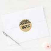 Ebony Rustic Chevron Afstuderen Stickers (Envelop)