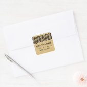 Ebony Rustic Chevron Save the Date Stickers (Envelop)
