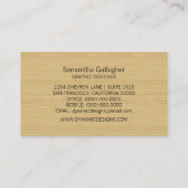 Ebony Rustic Chevron Visitekaartje (Achterkant)