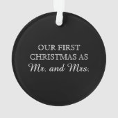 Ebony Simple Banner Holiday Photo Ornament (achterkant)