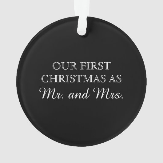 Ebony Simple Banner Holiday Photo Ornament (achterkant)