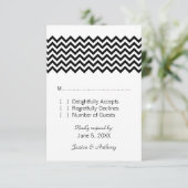 Ebony Simple Chevron Response Kaart (Staand voorkant)