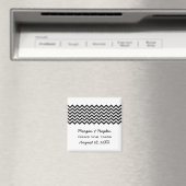 Ebony Simple Chevron Save the Date Magnet (Insitu (Vaatwasser))