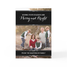 Ebony Simply Chic Holiday-fotokaart