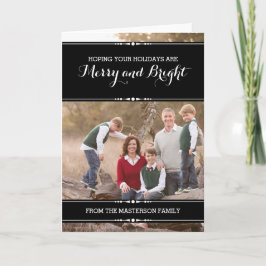 Ebony Simply Chic Holiday-fotokaart Feestdagen Kaart
