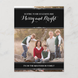 Ebony Simply Chic Holiday Photo Briefkaart