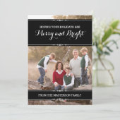 Ebony Simply Chic Holiday Photo Flat Kaart (Staand voorkant)