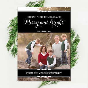Ebony Simply Chic Holiday Photo Flat Kaart
