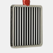 Ebony Snow Metalen Ornament (Rechts)